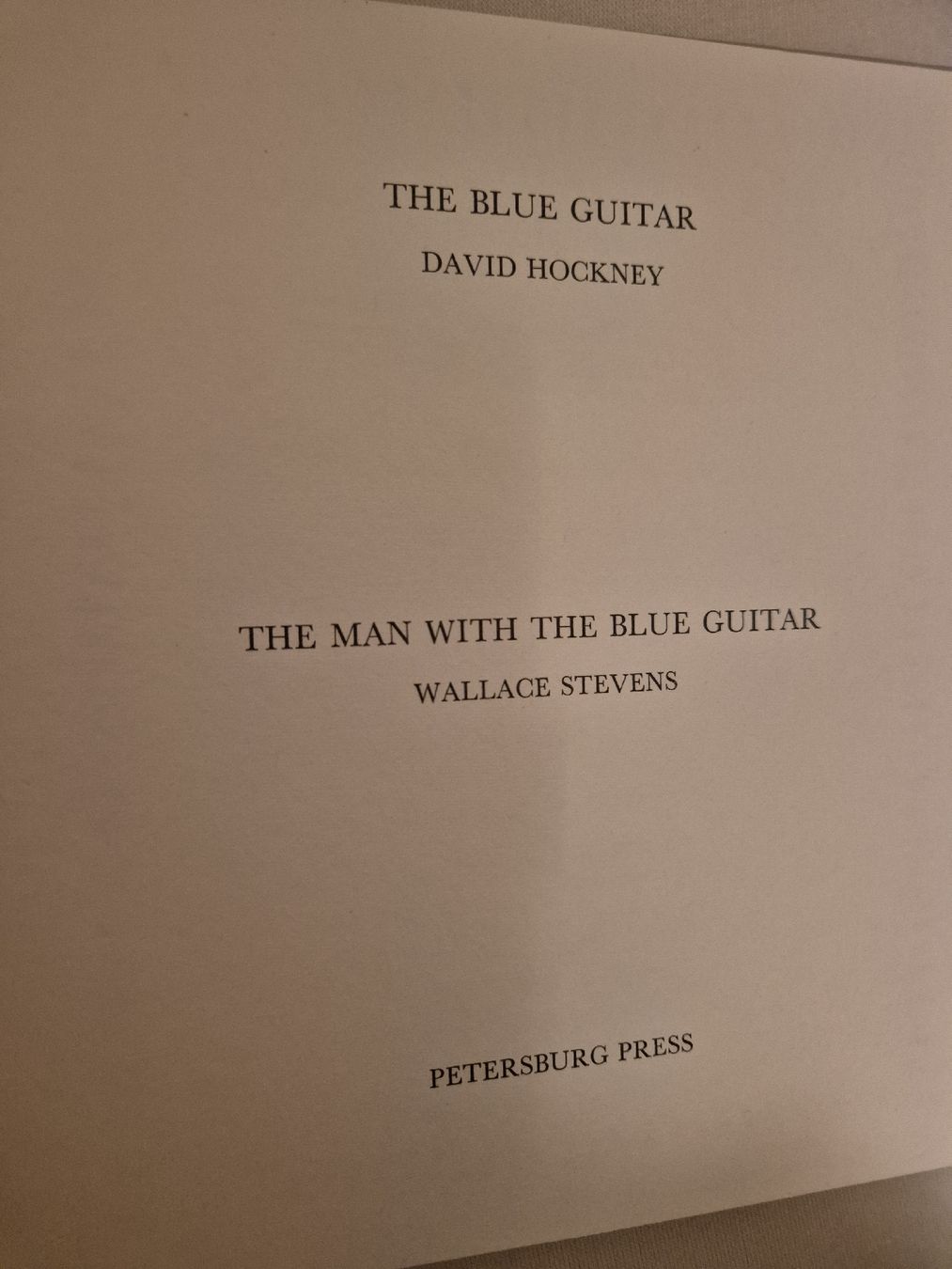 Libri: The Blue Guitar David Hockney. Wallace Stevens. – Usato da Basel venduto da dsc_bnp7 1