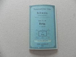 Landkarte Brig VS 1913 Glis Naters Mörel Mund Gamsen Thermen