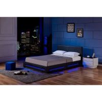 16094 - LED Bett 160x200 ASTEROID - SCHWARZ