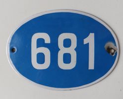 Emailschild 681 Plaque émaillée