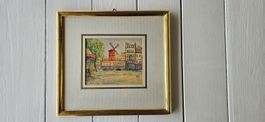 Le Moulin Rouge, Aquarell, Original 