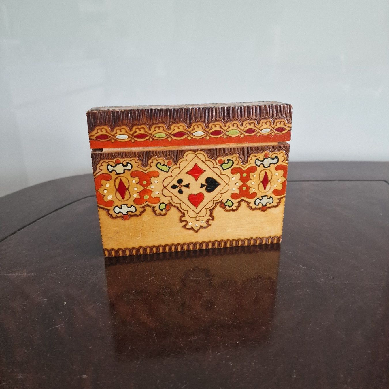 Giochi: Holzbox mit Schweizer Spielkarten, nostalgisch handbemalt – Usato da Birr venduto da sen_8djr 3