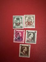 Lot de 5 timbres Belgique anciens, état d'usage correct