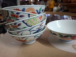 6 Schalen Blumenmuster Keramik vintage guter Zustand