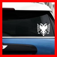 Albanien Sticker Weiss Auto Motorrad Doppeladler Tirana