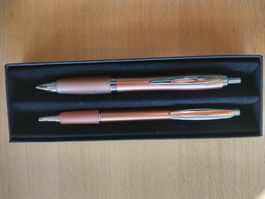 Stiftset: Kugelschreiber + Bleistift in Roségold