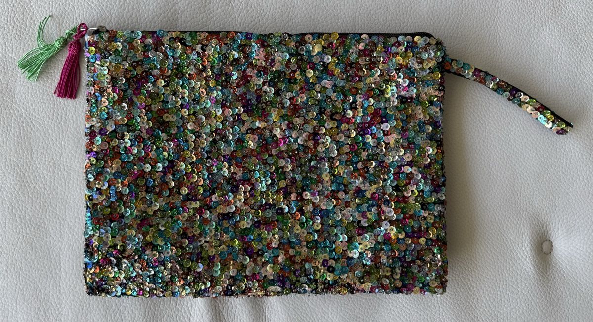 Borse da donna: Pochette avec sequins multicolores neuve! – Nuovo e nell'imballaggio originale da Cointrin venduto da sacha1981 1