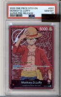 ONE PIECE EN Super pre Monkey.D.Luffy (ST01-001) (V.2) PSA10