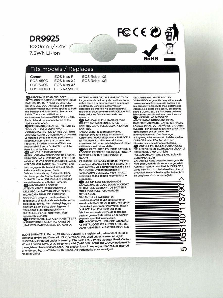Duracell Batterie: Duracell Camera Canon LP-E5 – Nuovo (secondo la descrizione) da Zürich venduto da masako 2