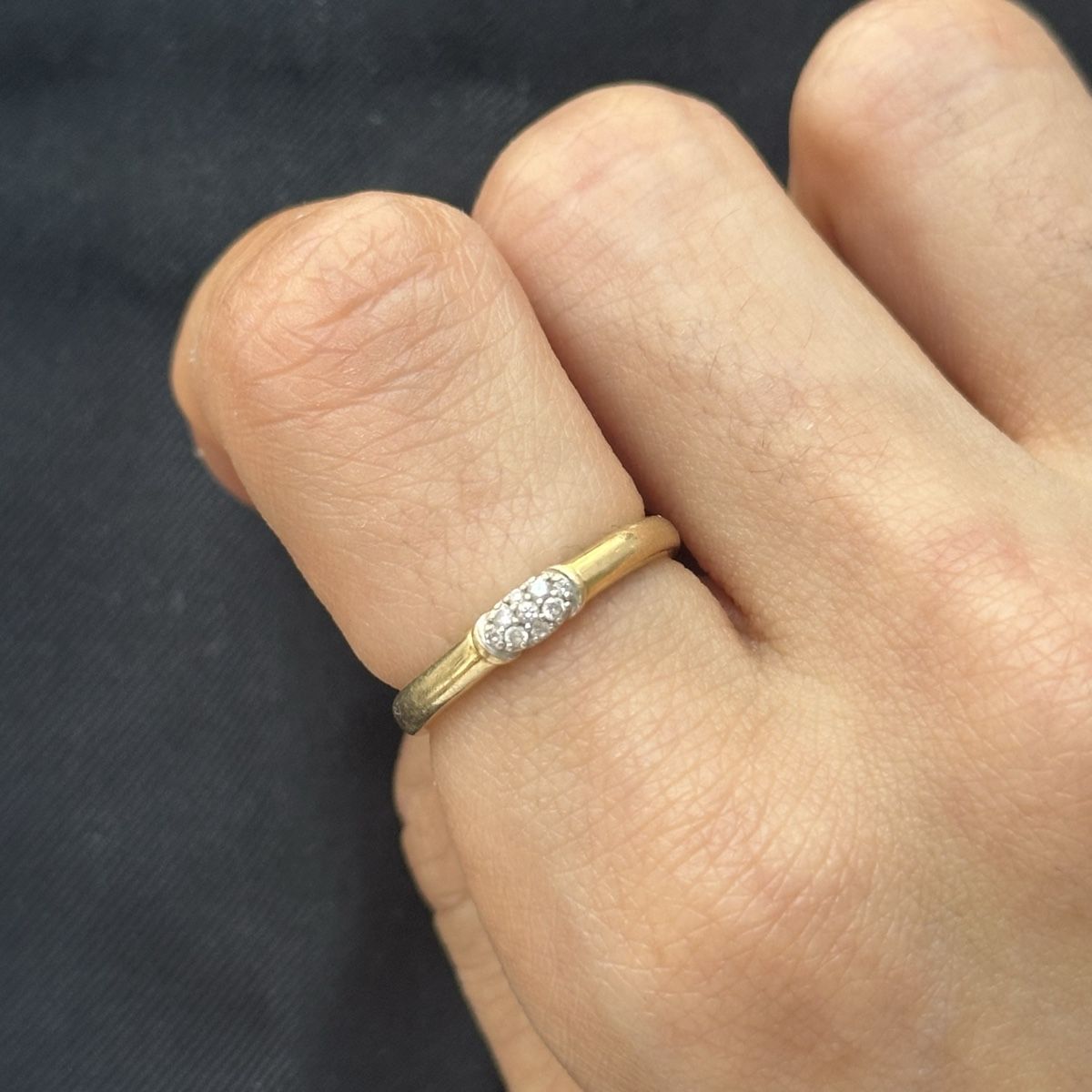 Anelli: 18k Gelb Gold Diamant Ring Gr.48 – Usato da Givisiez venduto da dor_xb9k 1