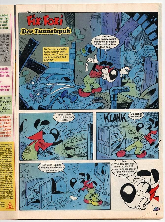 Fumetti: Fix und Foxi Heft 16/1990 - Comic - Der Tunnelspuk – Usato da Walenstadt venduto da Numis68 2