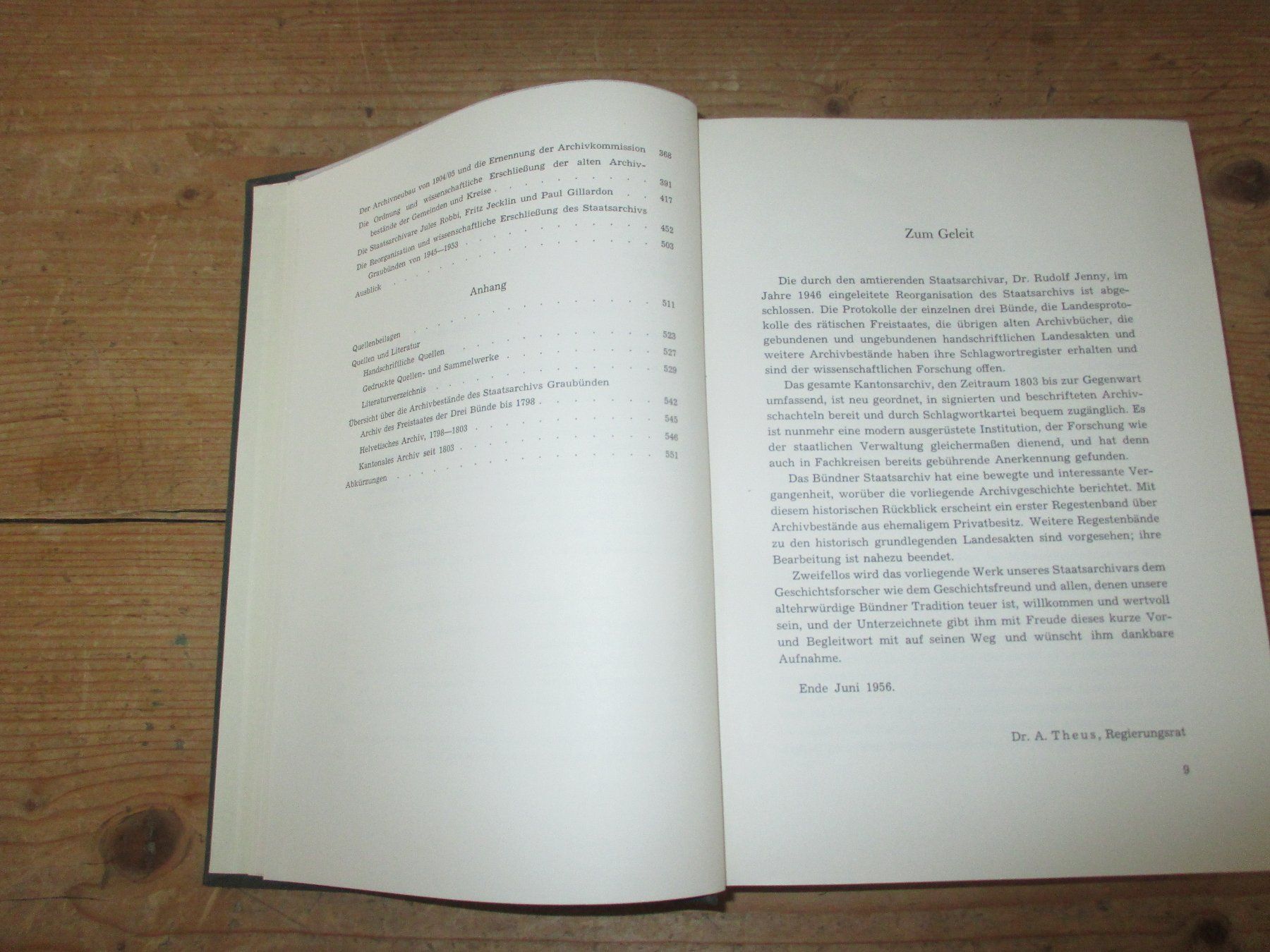 Bücher: Staatsarchiv Graubünden Band I, 1957 – Gebraucht aus Flims - Dorf von Stagediver 2