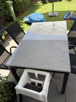 Gartentisch Rechteckig Granit-Optik Metallgestell