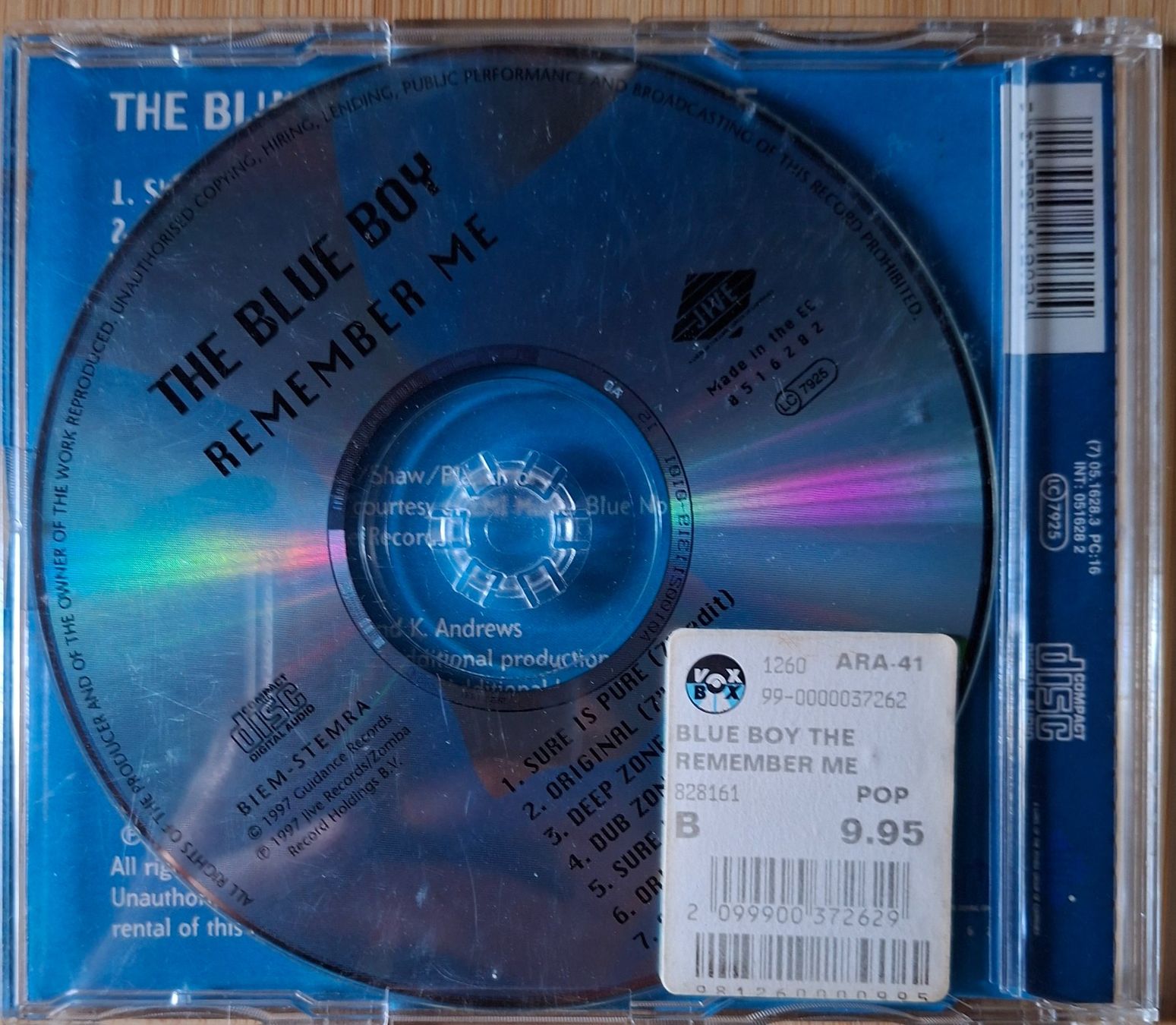 CDs: CD Maxi Blue Boy - Remember Me – Gebraucht aus Burg AG von ..machine_rec.. 1