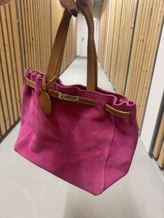 Pinke Wildledertasche von Loxwood