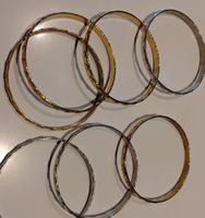 Ensemble de 7 bracelets dorés et argentés style vintage