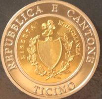 Münze 10 Franken Tessin 1998 Scudo Centenario Independenz...