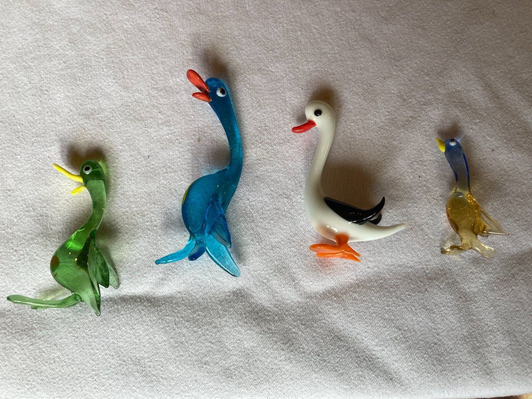 Murano Statuette: Glas Miniaturen 4 Enten/3 Gänse – Usato da Rickenbach Sulz venduto da bea_7ssd