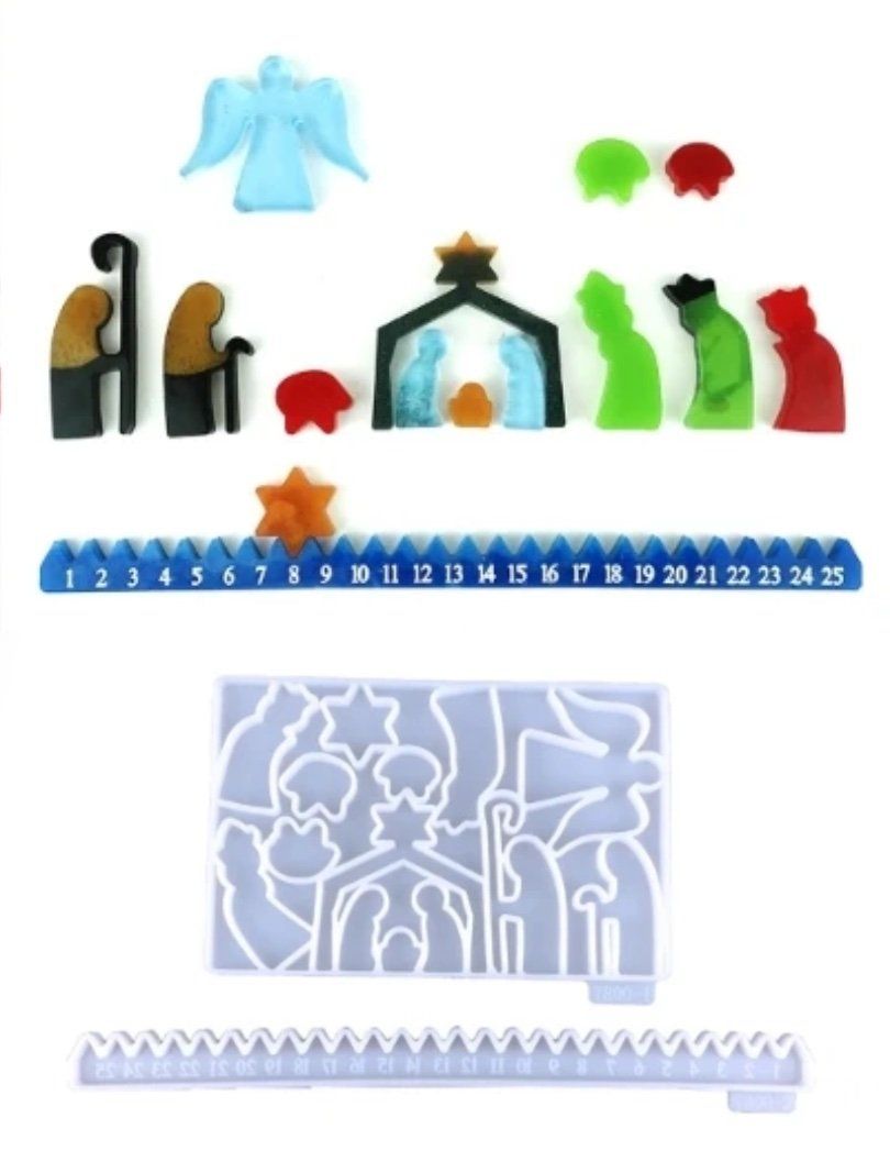 Teglie da forno: Giessform Silikonform Adventskalender Krippe – Nuovo e nell'imballaggio originale da Kaltbrunn venduto da schere-stein-papier 3