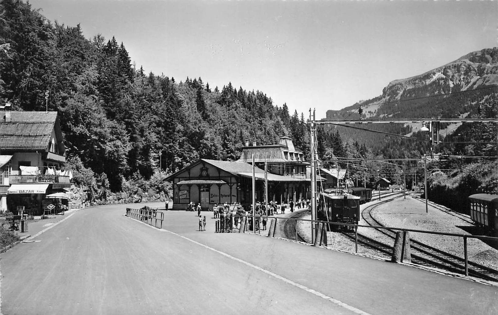 Ansichtskarten: Brünig Bahnhof train treno Zug – Gebraucht aus Biasca von Blenio71