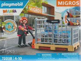 PLAYMOBIL MANIA MIGROS 72038 scatola danneggiata ADDETTO ALL