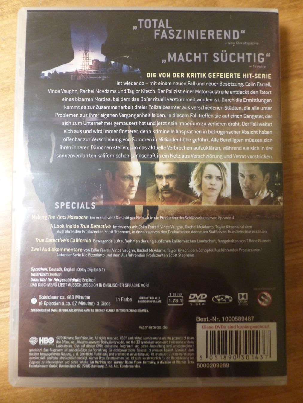 Tutti i DVDs: True Detective Season 2 DVD – Usato da Zumikon venduto da psisound 1