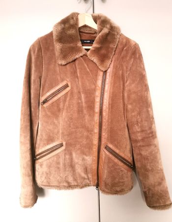 Warme Lederjacke Gr. 36 Echtleder Hallhuber