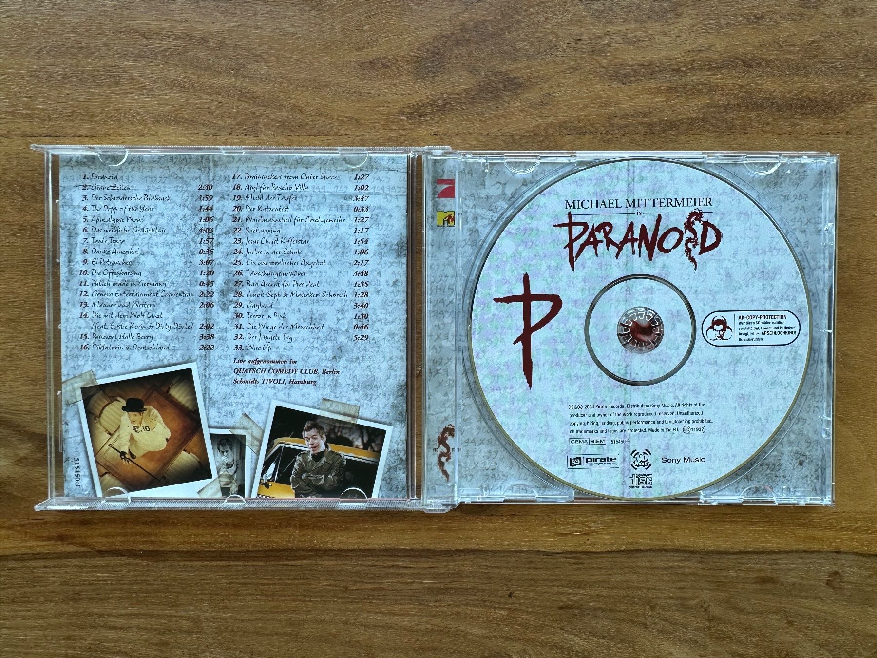 CD: Michael Mittermeier - Paranoid – Usato da Horgen venduto da flyingpenguin2000 1