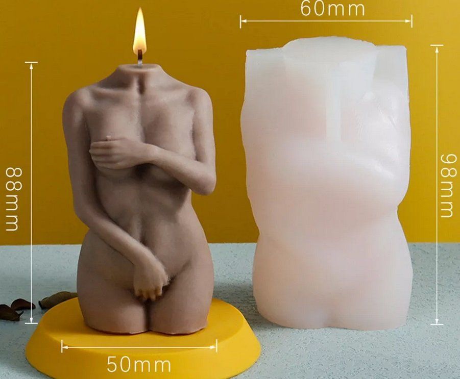 Kerzen: Frau Körper Silikon Kerzenform - Moule bougie corps de femme – Neu und originalverpackt aus Bussigny von NATURALO