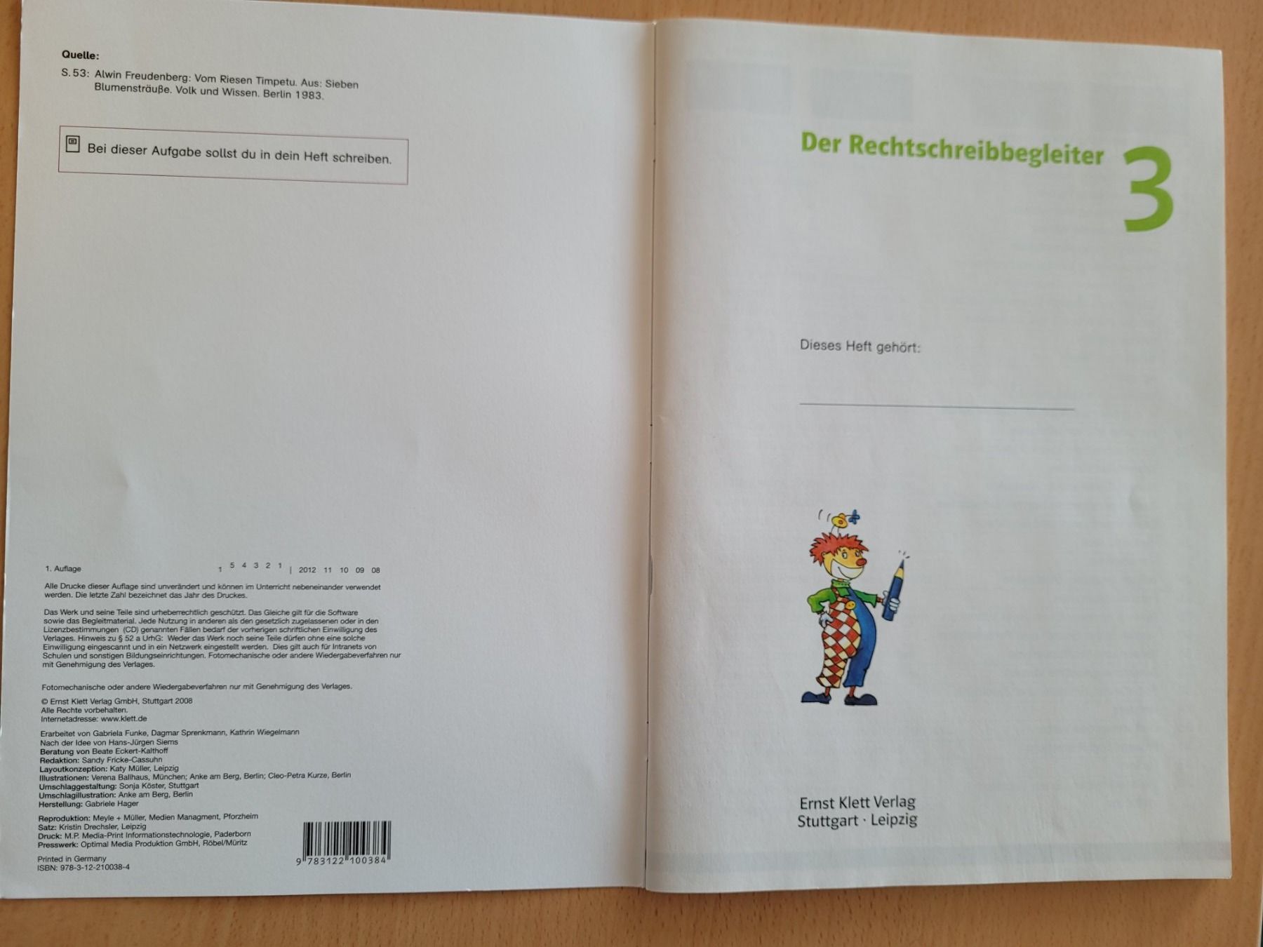 Bücher: Der Rechtschreibbegleiter 3, mit Lernsoftware. Klettverlag – Neu (gemäss Beschreibung) aus Winkel von Tongabonga 2