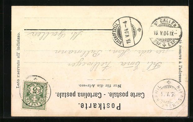 Cartoline postali: Niederhelfenschwil, Schulhaus am hellich – Usato da Berlin venduto da bartko-reher 1