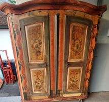 Antiker bemalter Bauernschrank Barock 1792