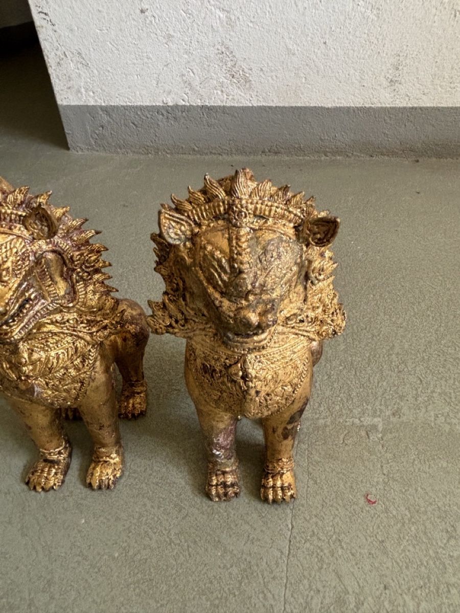 Tutte le decorazioni: paire de chiens Bronze doré ancienne – Usato da Buttes venduto da ButtA15 1