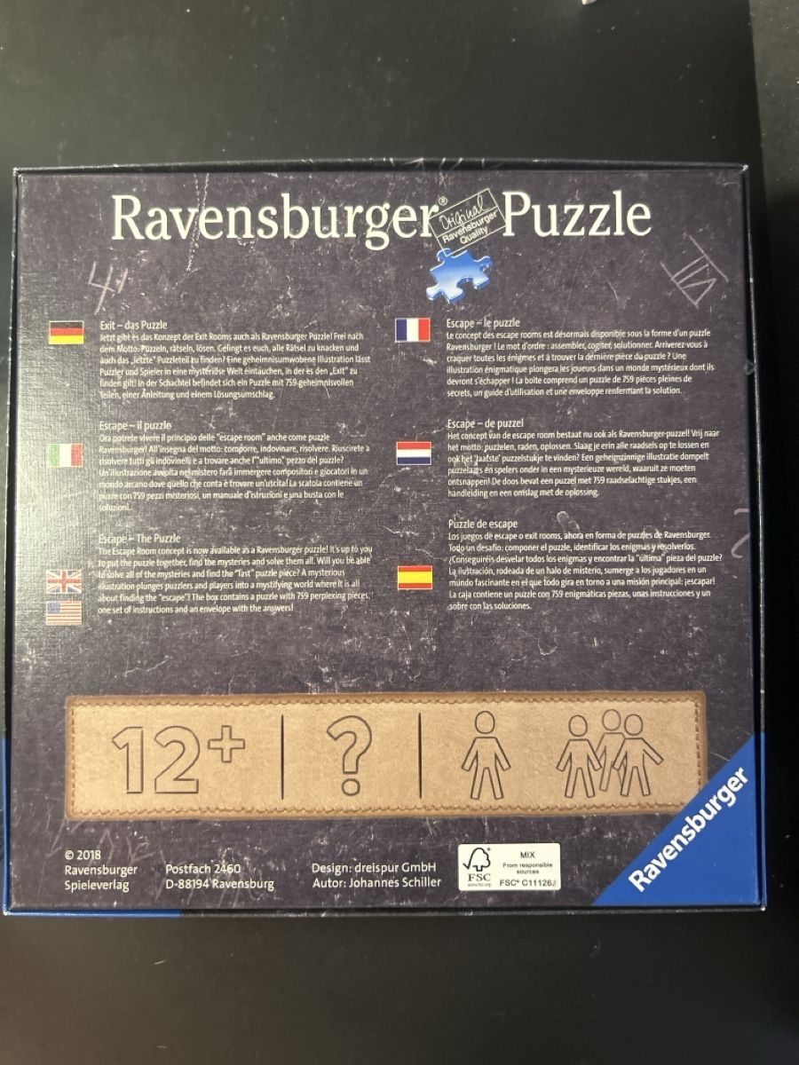 Ravensburger Puzzle: Ravensburger Exit Puzzle "Escape im Astronomielabor" 759 Tei – Nuovo (secondo la descrizione) da Zürich venduto da jan-TGC 2