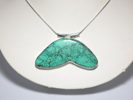 Türkis Silber 925 Anhänger - Pendentif Turquoise- 78mm- NEUF
