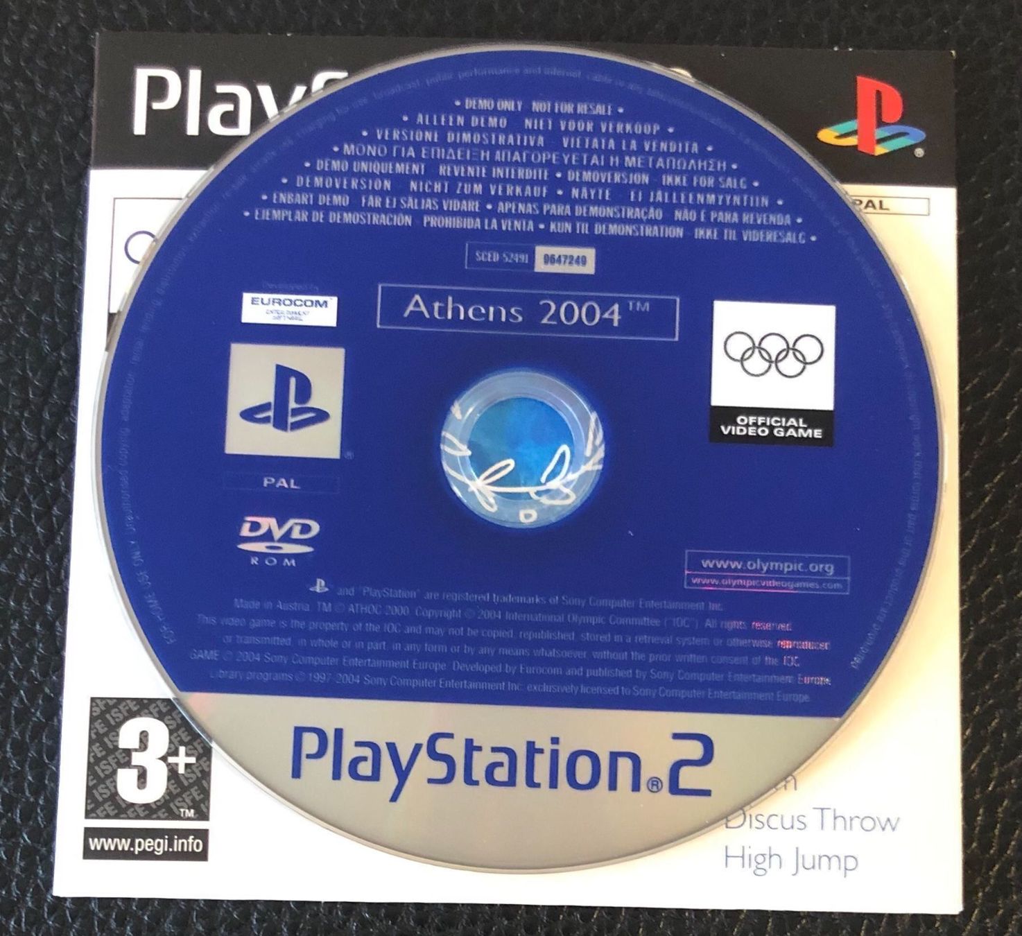 Sony Giochi: Athens 2004 Sony PS2 Demo – Usato da Kestenholz venduto da Naruto_01 2