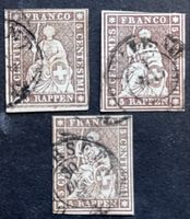 3x Strubel 22G Oblitérés