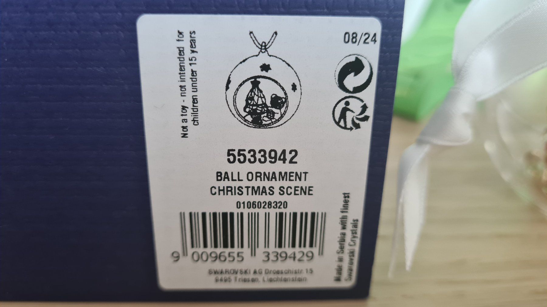 Swarovski Tutte le decorazioni: Swarovski Weihnachtskugel 5533942 Joyful Ornaments – Nuovo e nell'imballaggio originale da Zürich venduto da Agios 5