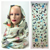 FABRIC FRONTLINE Foulard SCHMETTERLINGE 100% Seide 177x65cm