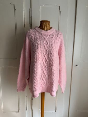 Strickpullover rosa oversized - XL