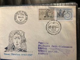 Ungarn 1977 ill. FDC SSt 350 Todestag Isaac Newton