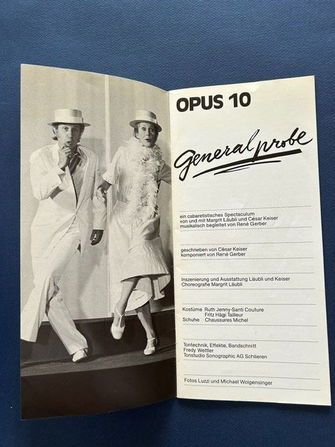 Libri: Margrit Läubli / César Keiser, OPUS 10, Generalprobe 1981 – Usato da Bern venduto da oregonzwei 1