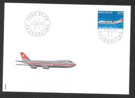 Flugpost FDC F47 Pro Aero ET Bern 17.2.1972 schön illustrier