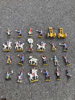 Alte Bleisoldaten / Zinnfiguren Konvolut mit Kanonen