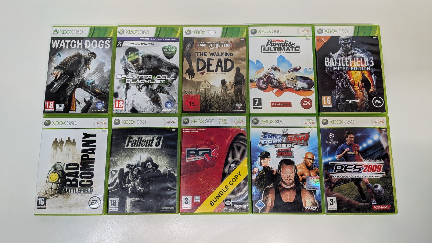 Microsoft Consoles: Microsoft Xbox 360 S, 2 Controller, 10 Spiele – D'occasion à Menziken par mame18 3