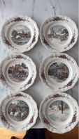 6 assiettes OBERNAI Sarreguemines décors signés H. LOUX