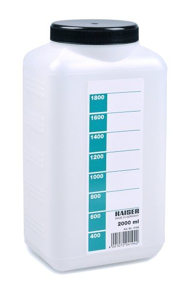 Kaiser Laboratorio & Camera oscura: Kaiser Chemikalienflasche, 2000 ml, weiss – Nuovo e nell'imballaggio originale da Geuensee venduto da Fotoneo