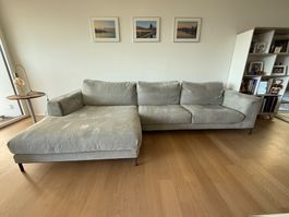 Designer DiTre Sofa grau mit Ottoma
