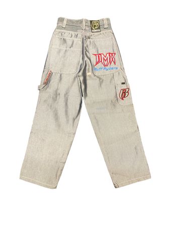 Vintage Y2K Hose Shinny Baggy DMX Ruff Ryders size 27 Neu