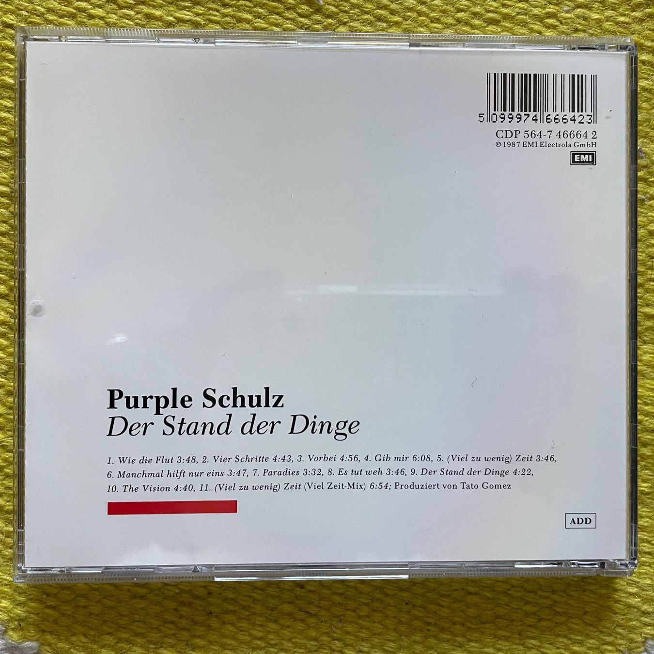 CD: PURPLE SCHULZ-DER STAND DER DINGE – Usato da Rorschacherberg venduto da CD-Roli 1